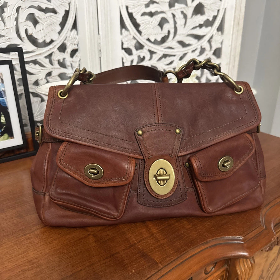 Vintage Coach 11128 Legacy Leigh cognac leather satchel, photo 1